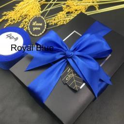Fitas de cetim para decoração de festa, natal, dia das bruxas, casamento, branco, bege, azul, vermelho, verde, roxo, laranja, amarelo, fitas de seda - Image 4