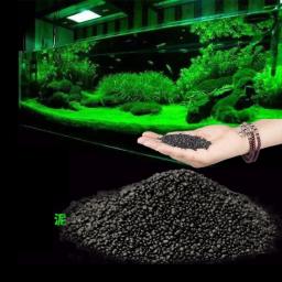 Aquário Planta Fertilidade Substrato Areia, Cascalho De Argila Preta, Musgo De Água Plantada Natural, Tanque De Peixes, Solo Vegetal, 500g - Image 1