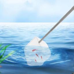 Rede de limpeza retrátil do aquário, aço inoxidável 3D, bolso camarão, captura de peixes para pequena lagoa e piscina - Image 5