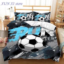 Conjunto de cama de futebol americano para meninos e meninas, futebol consolador, queen size capa de edredão para crianças, colcha esportiva, novo - Image 5