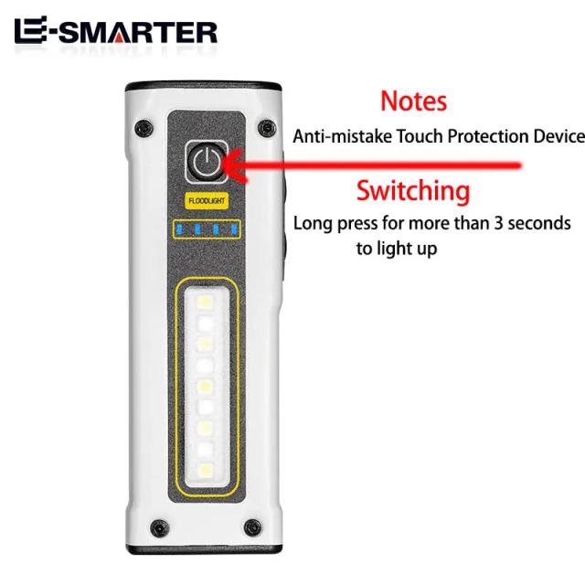 Lanterna LED Recarregável Portátil com Ímã - Lâmpada de Emergência de Longo Alcance para Pesca e Atividades ao Ar Livre