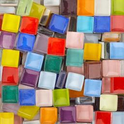 Quadrado Glitter Mosaic Azulejos de vidro, peças misturadas, cores sortidas, DIY Artesanato Suprimentos, Azul, Roxo, Arte Verde, 100g - Image 2