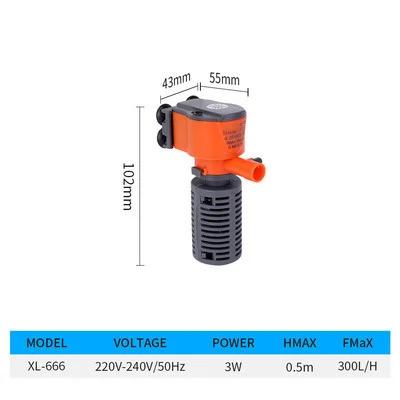 Xilong mini bomba de filtro acessórios do aquário tratamento de água tanques de peixes filtro fishbowl suprimentos ecoflow akvarium decoração - Image 1