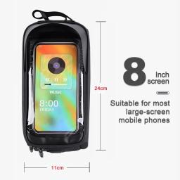 X-TIGER saco de bicicleta quadro tubo frontal saco ciclismo bicicleta à prova dwaterproof água caso telefone titular 8 polegadas touchscreen saco accessorie - Image 4