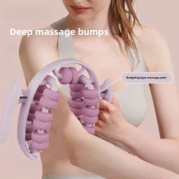 Massageador de pernas em formato de anel ajustável – Terapia de tecidos profundos de 28 rolos para relaxamento e contorno muscular, uso doméstico portátil - Image 1