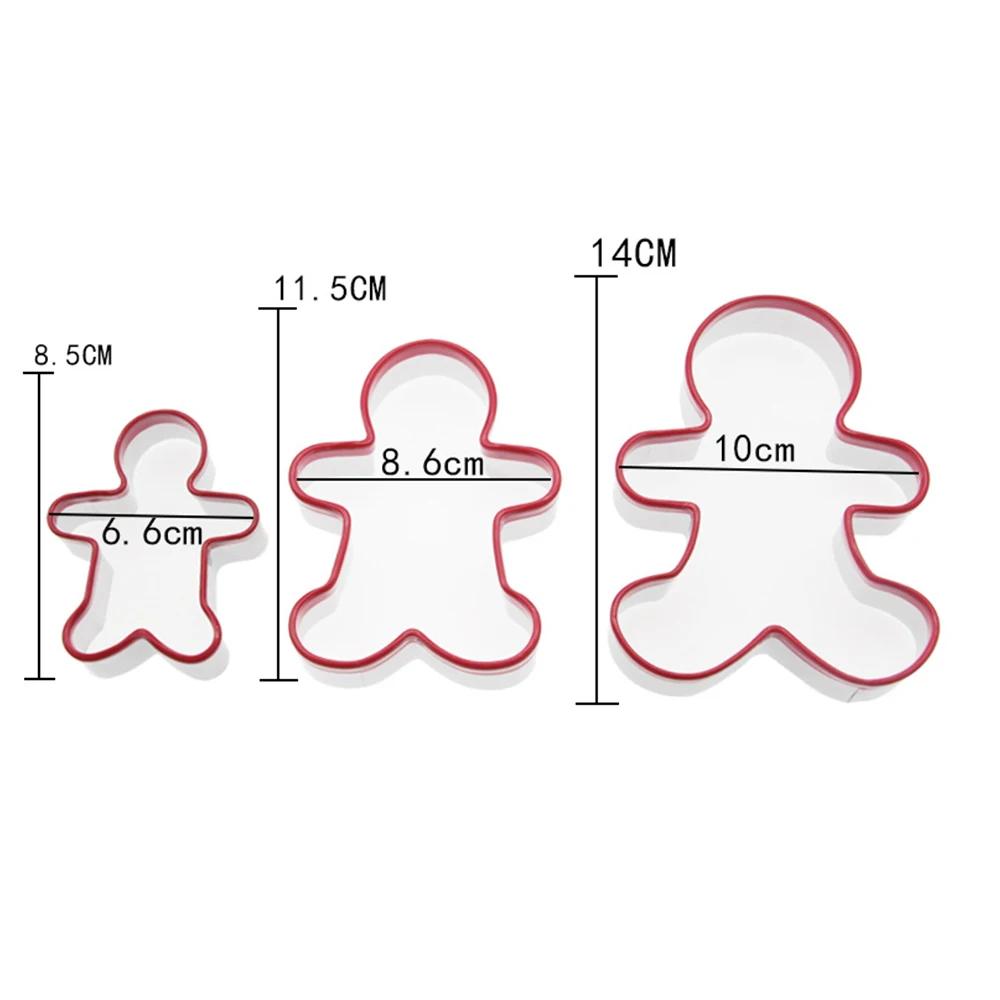 Aço inoxidável Dog Bone Embossing Cookies Cutters, Fondant Biscuit Mold de corte para decoração do bolo, Baking Acessórios, 3Pcs por conjunto - Image 1