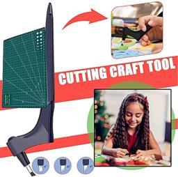 Diy ferramenta de corte 360 rotativa lâmina cortador faca de papel com 3 cabeças artesanato faca de corte criativo arte ferramenta de corte de papel - Image 6