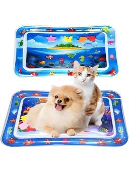 Esteira de jogo sensorial água inflável, Pet Playmat com peixe mar oceano tema, Brinquedo espessado para gato e cachorro - Image 3