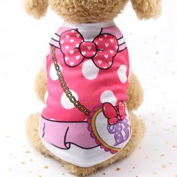 Cartoon coletes macios para animais de estimação, roupas para cães, roupas para cachorro, camisa verão, camiseta casual, pequenos animais de estimação - Image 2