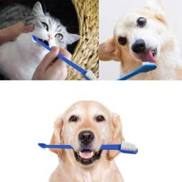 KIT 3 ESCOVA DE DENTE PET PARA CACHORRO E GATO DUPLA CORES SORTIDAS - Image 5