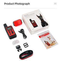 Coleira elétrica para treinamento de cães, à prova d'água, controle remoto para animais de estimação, recarregável, 500m, coleira para treinamento de cães com som de vibração de choque - Image 6