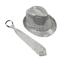 Chapéu de discoteca com lantejoulas cintilantes fantasia de carnaval para artigos de decoração de festa - Image 1