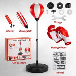 Crianças treinamento bola de boxe crianças saco de boxe bola de boxe velocidade de resposta luvas esporte musculação treinamento ginásio em casa brinquedos - Image 4
