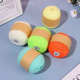 50m atualizar luminoso chunky fio brilho no escuro fluorescente fio tricô brilho linha diy artesanal poliéster costura suprimentos - Image 3