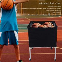 Alta Qualidade Portátil Carrinho Dobrável Carrinho De Armazenamento De Bola de Futebol Basquete Bola de Tênis Vôlei Carrinho de Rodas - Image 2