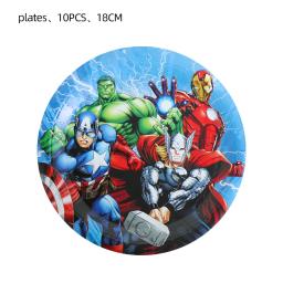 Marvel Avengers Superhero Theme Louça, Fontes de Festa de Aniversário, Balões, Copos, Pratos, Fundo de Banner, Decorações para festas infantis - Image 2