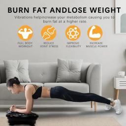 Máquina de exercício de placa vibratória de alta qualidade, capacidade de 300-400 lbs, plataforma vibratória de treino de corpo inteiro para drenagem linfática - Image 5