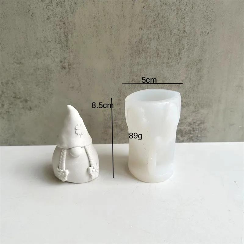 Molde De Silicone De Vela Anão, Forma De Gesso, Arte De Escultura, Aromaterapia Gesso, Decoração De Casa Artesanal, Presente De Trança De Natal - Image 1