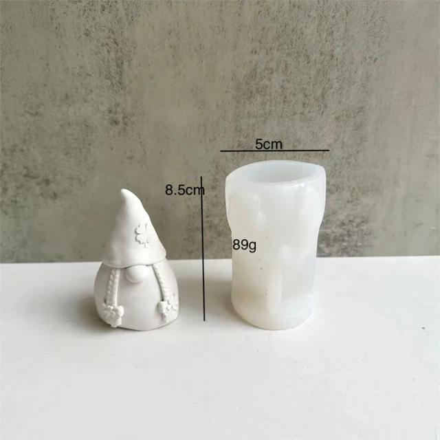Molde de Silicone para Vela Anão - Escultura em Gesso Artesanal para Aromaterapia e Decoração Natalina