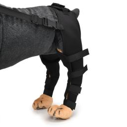 Ajustável traseiro duplo joelho almofadas para pet, apoio articulações da perna, respirável cão perna bandagem protetora, pet fornecimentos, envolto - Image 4