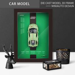 Modelo de carro esportivo Photo Frame, Metal Liga, Simulação Automática, Brinquedo de Corrida, Velozes e Furiosos, Presente Kid, Decoração, Puxar, 1:32, 3D - Image 4
