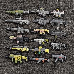 Pvc de borracha 3d pistola rifle armas mk ak ak47 armas airsoft gancho remendo prendedor distintivo combate para mochila jaquetas saco roupas - Image 2