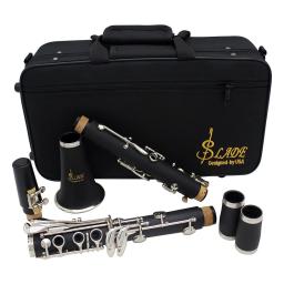 SLADE-Bb 17-Teclas Baquelite Clarinete De Madeira, Instrumento Profissional de Sopros, Tenor com Caixa, Peças De Instrumento Musical Reed - Image 1