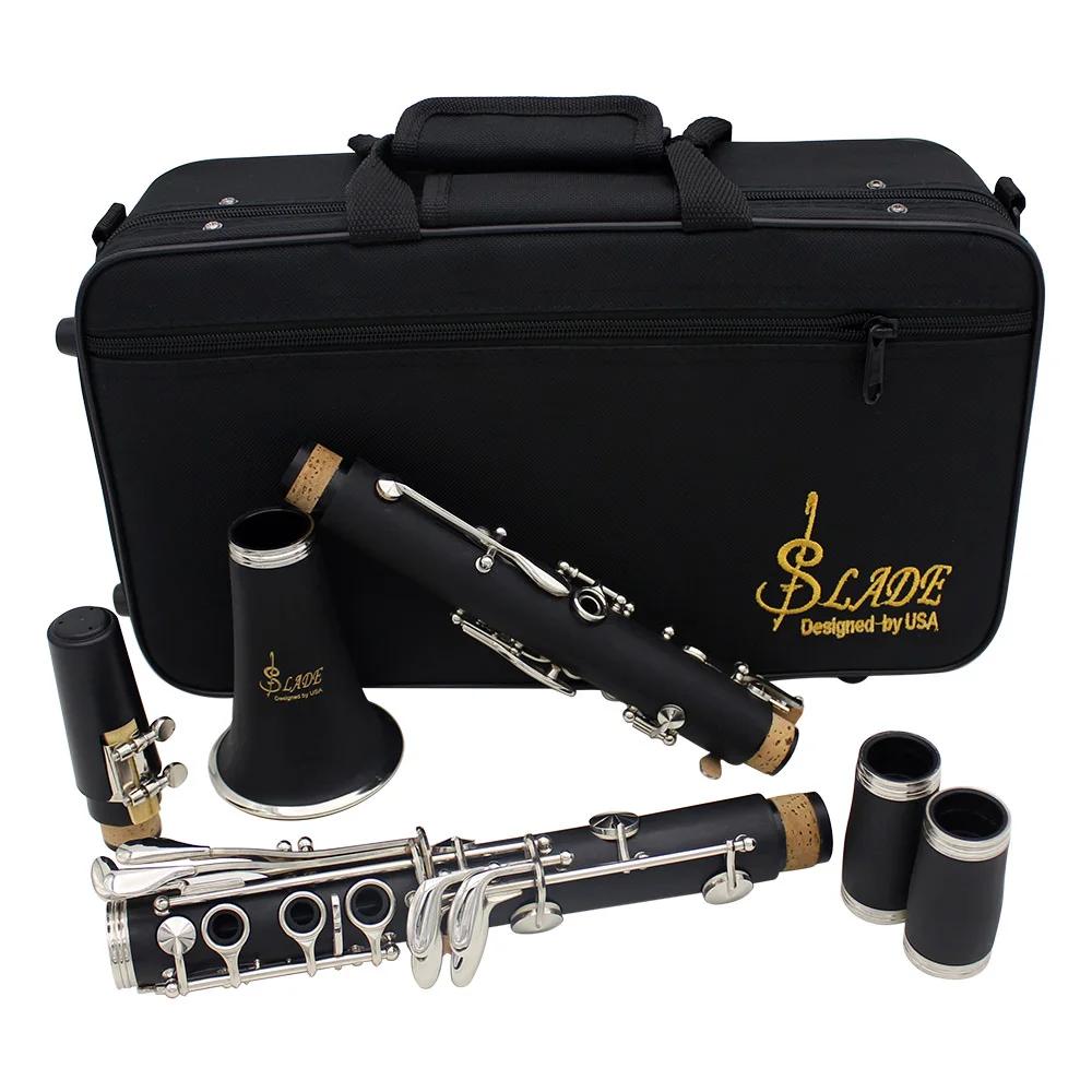 SLADE-Bb 17-Teclas Baquelite Clarinete De Madeira, Instrumento Profissional de Sopros, Tenor com Caixa, Peças De Instrumento Musical Reed - Image 4