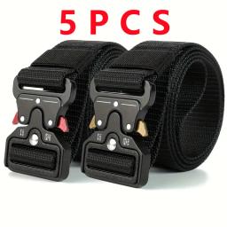 Cintos táticos duráveis dos homens para caça e entusiastas dos esportes, design ajustável, versátil, 5pcs - Image 1