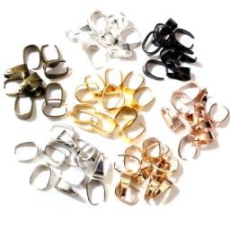50 pçs/lote stianless ferro pingente clipes pitada bail fechos fivela charme colar gancho conector para diy jóias fazendo bandeja camafeu - Image 1