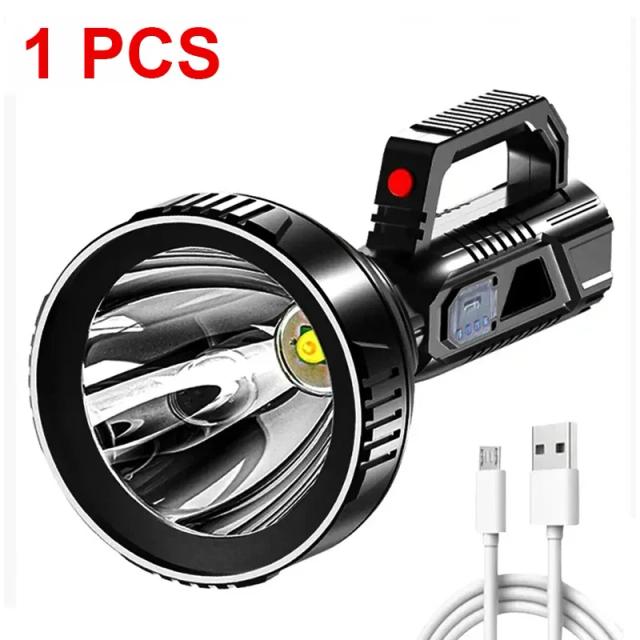 Nova lanterna led de alta potência à prova dwaterproof água lanterna de pesca tocha usb recarregável poderoso holofote lâmpada acampamento