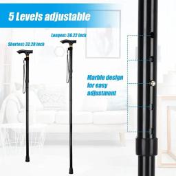 Ultraleve Folding Trekking Pole, Bastão portátil anti-choque, Escalada ao ar livre Caminhadas, Elder Walking Aid, Cana - Image 6
