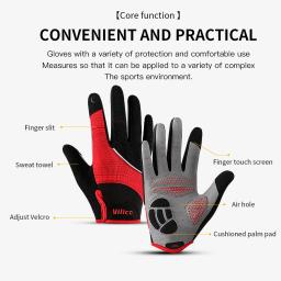 Luvas de ciclismo MTB para homens e mulheres, preto, tela sensível ao toque, bicicleta de estrada, equitação, gel de silicone, bicicleta, motocicleta - Image 2