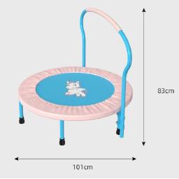 Mini trampolim dobrável com alça para crianças, saltos em casa, uso de treino, fitness, interior, exterior, 40" - Image 5