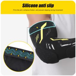 Mangas de braço acolchoadas para esportes, cotovelo de compressão protetora, protetores para basquete, futebol, vôlei, futebol, academia, casa, 1 pc - Image 3