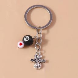Criativo Mini 3D Esporte Bola Chaveiro, Chaveiro Pingentes para Porta-Chave Do Carro, Decoração Da Bolsa, Rugby, Futebol, Jóias Presentes - Image 4