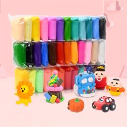Conjunto de argila seca mágica para crianças, diversão de modelagem não tóxica, inclui cores vibrantes e kit de ferramentas de luxo, 12 peças, 24 peças, 36 peças - Image 1