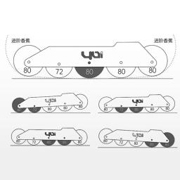 1 par 100% original yoyo skate sago 5S quadro de skate inline para 80-72-80-80-80mm 5 rodas velocidade slalom patinação base patines perseguição - Image 4