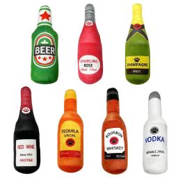 Brinquedos engraçados do cão do luxuoso, Garrafa de cerveja em forma, Squeak Sound, Limpar os dentes mastigar brinquedo, Pet Interactive Playing Supplies, Pequenos e grandes cães - Image 3