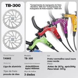 Tanke mtb bicicleta conjunto de freio a disco hidráulico 160mm rotores placa pinça óleo dianteiro traseiro mountain bike braçadeira 22.2mm lidar com um pilar - Image 3