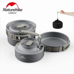 Naturehike conjunto de panelas de acampamento ao ar livre pote kit utensílios de mesa cozinhar chaleira de água pan talheres de viagem caminhadas piquenique turista - Image 5