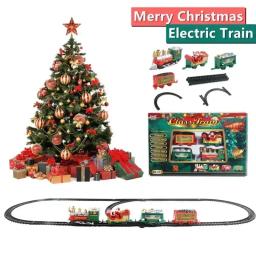 Christmas Tree Train Set para Crianças, Assemble Railway Tracks, Brinquedos Decoração, Birthday Party Presente, Presente - Image 1