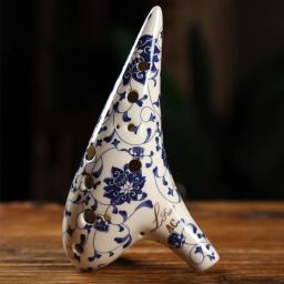 Azul branco cerâmica ocarina 12 buracos alto c tom ac af ag sf sg sc bc zelda ocarina de tempo instrumento musical profissional presente - Image 5
