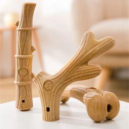 Vara De Mastigar De Plástico De Madeira Para Cães, Antlers De Veado, Cor De Log, Agressivo, Indestrutível Ferramentas Domésticas, Acessórios Para Cães - Image 2