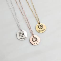 Tag de identificação dos homens do animal de estimação do colar do memorial do animal de estimação de weikui personalizado - Image 3