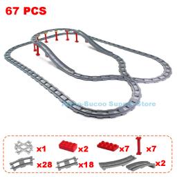 Blocos de construção de brinquedo, conjunto de transporte ferroviária, locomoelétrica, tamanho grande, diy, para montar, interação, crianças - Image 6