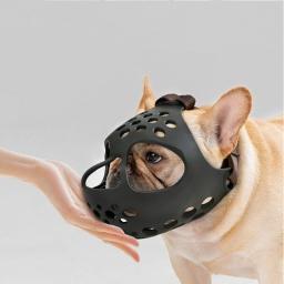 Focinho curto para cães, focinho anti-mordida, máscara bucal respirável para buldogue, máscara de focinho para cães de rosto plano, acessórios para cães ao ar livre - Image 4