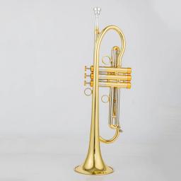 Trompete profissional com caso, Bb Tune Brass, superfície banhada a ouro, instrumentos musicais profissionais, personalização avançada - Image 3