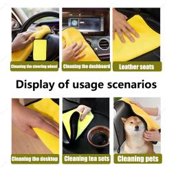 Toalha de Microfibra Extra Macia Car Wash, Limpeza de Secagem, Car Care, Detalhando Ferramentas, 3 Pcs, 10 Pcs, 30Pcs - Image 3