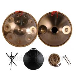 Aço inoxidável Mão Pan Drum, Iniciante Música Instrumento, Iniciante Instrumento de Percussão, 440Hz, 432Hz, 14 Tone, 22 polegadas - Image 1